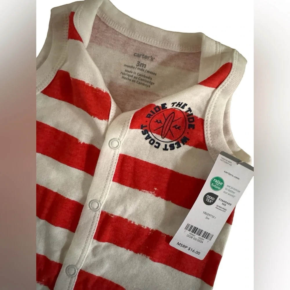 NWT Carters Shortalls 3 Months Carters Summer Jumpsuit Boys